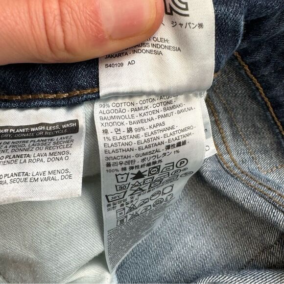 Levi's Men's 511 Slim Fit Dark Blue Denim Jeans W31 L30 31 x 30 Straight Leg Zip - Picture 7 of 11